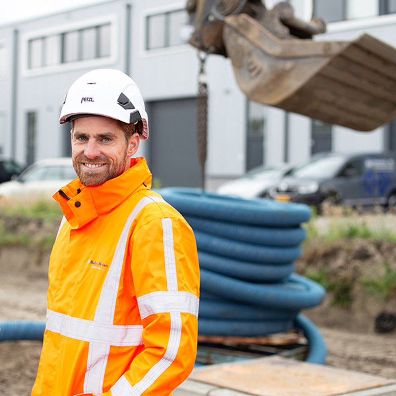 Thomas Snelderwaard projectleider bij Ballast Nedam Road Specialties aanwezig bij project